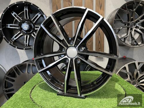 Ratlankis R19x8  5X112  ET  27  66.6  A5588  (BK5495)  Black Polished (MB)  For BMW  (K4)  (Rear+Front)