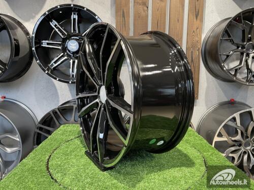 Ratlankis R19x8  5X112  ET  27  66.6  A5588  (BK5495)  Black Polished (MB)  For BMW  (K4)  (Rear+Front)