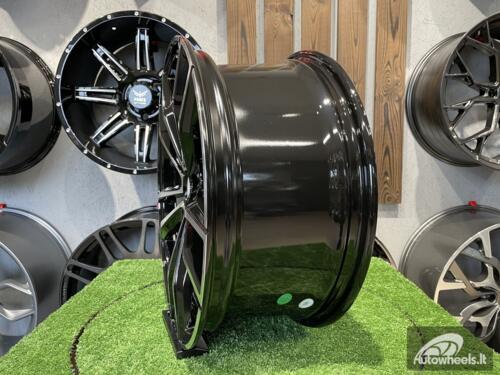 Ratlankis R19x8  5X112  ET  27  66.6  A5588  (BK5495)  Black Polished (MB)  For BMW  (K4)  (Rear+Front)