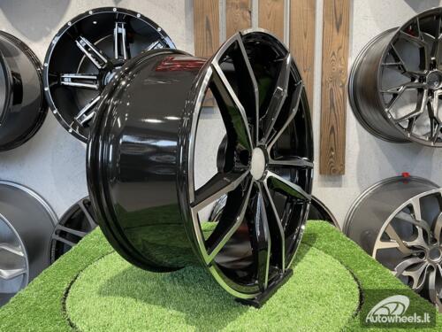 Ratlankis R19x8  5X112  ET  27  66.6  A5588  (BK5495)  Black Polished (MB)  For BMW  (K4)  (Rear+Front)