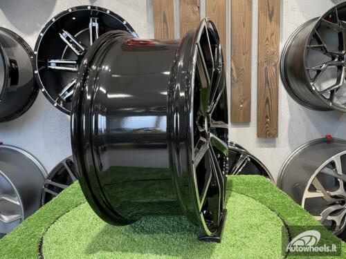 Ratlankis R19x8  5X112  ET  27  66.6  A5588  (BK5495)  Black Polished (MB)  For BMW  (K4)  (Rear+Front)