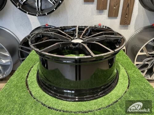 Ratlankis R19x8  5X112  ET  27  66.6  A5588  (BK5495)  Black Polished (MB)  For BMW  (K4)  (Rear+Front)