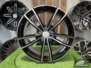 Ratlankis R19x8  5X112  ET  27  66.6  A5588  (BK5495)  Black Polished (MB)  For BMW  (K4)  (Rear+Front)