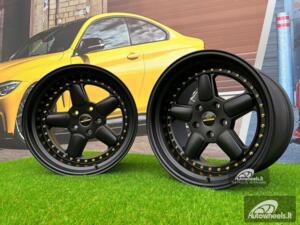 Ratlankis BMW AC Schnitzer Style 18X9.5 5X120 ET20 74.1 Semi Matt Black with Golden Rivets