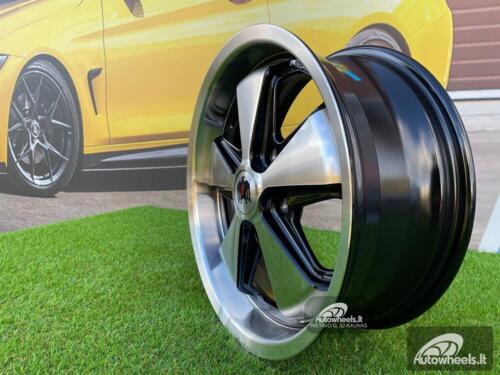 Ratlankis Klassik Fuchs style R17X7J 5X130 ET40 71.6 Gloss black with diamond cut lip