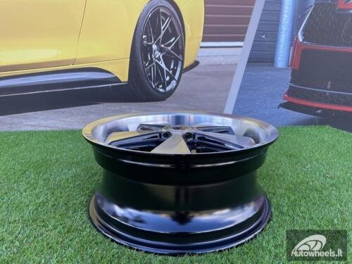 Ratlankis Klassik Fuchs style R17X7J 5X130 ET40 71.6 Gloss black with diamond cut lip