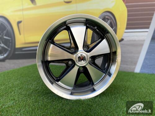 Ratlankis Klassik Fuchs style R17X7J 5X130 ET40 71.6 Gloss black with diamond cut lip
