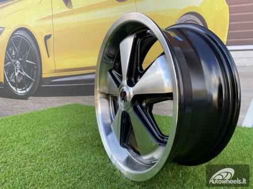 Ratlankis Klassik Fuchs style R17X7J 5X130 ET40 71.6 Gloss black with diamond cut lip