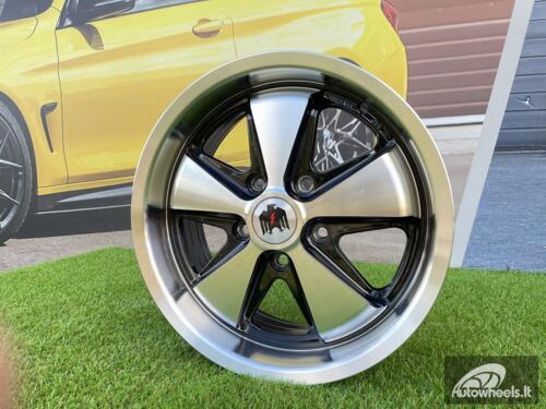 Ratlankis Klassik Fuchs style R17X7J 5X130 ET40 71.6 Gloss black with diamond cut lip