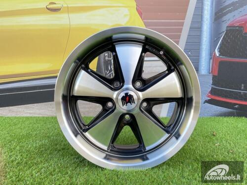 Ratlankis Klassik Fuchs style R17X7J 5X130 ET40 71.6 Gloss black with diamond cut lip