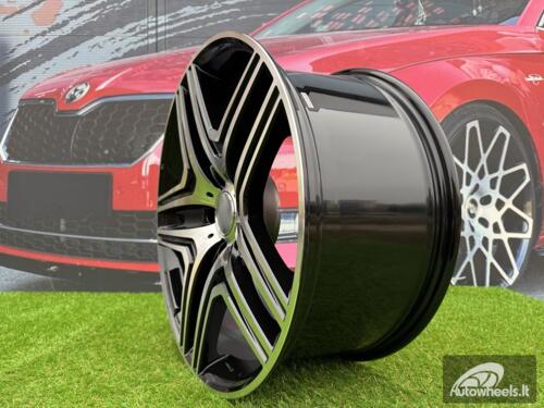 Ratlankis R17x8  5X112  ET  43  66.6  BK206  Black Polished (MB)  For MER  (L4)