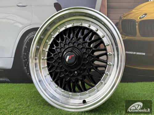 JR Wheels JR9 16x8 ET25 BLANK Gloss Black w/Machined Lip