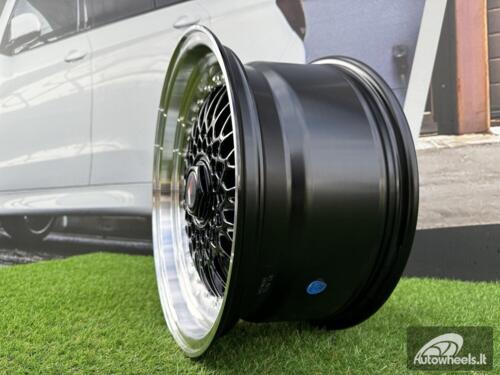 JR Wheels JR9 16x8 ET25 BLANK Gloss Black w/Machined Lip