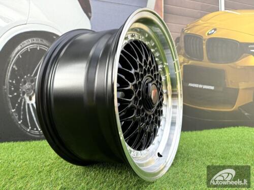 JR Wheels JR9 16x8 ET25 BLANK Gloss Black w/Machined Lip