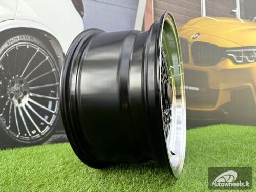JR Wheels JR9 16x8 ET25 BLANK Gloss Black w/Machined Lip