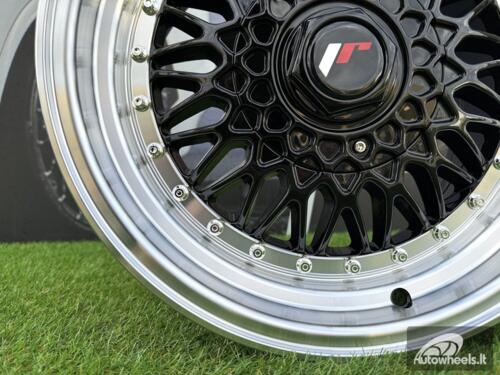 JR Wheels JR9 16x8 ET25 BLANK Gloss Black w/Machined Lip
