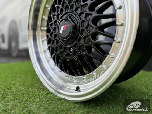 JR Wheels JR9 16x8 ET25 BLANK Gloss Black w/Machined Lip