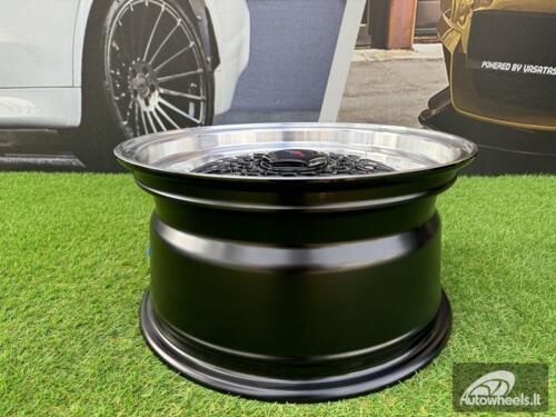 JR Wheels JR9 16x8 ET25 BLANK Gloss Black w/Machined Lip