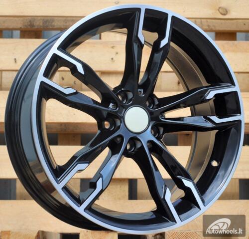 Ratlankis R17x8  5X120  ET  20  74.1  B1257  (BK5255)  Black Polished (MB)  For BMW  (P)