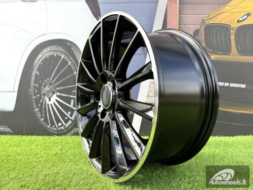 Ratlankis R19x8  5X112  ET  43  66.6  B1048  (IND0236/1241)  Black+Polished Lip (BLPL)  For MER  (K7+P2+K8)  (Rear+Front)