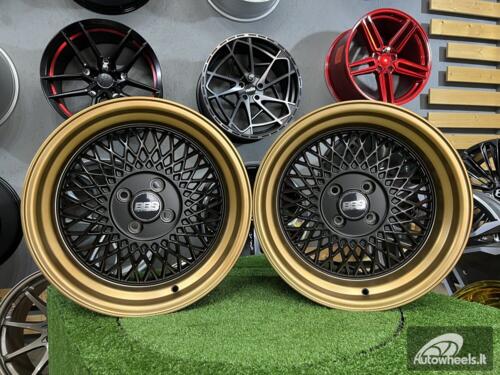 Ratlankis BBS ST1 style R16x8 4X100 ET 25 73.1 XF098 Black Mattwith bronze lip