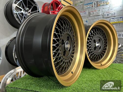 Ratlankis BBS ST1 style R16x8 4X100 ET 25 73.1 XF098 Black Mattwith bronze lip