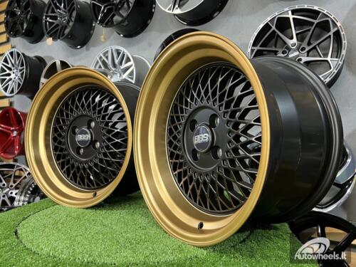 Ratlankis BBS ST1 style R16x8 4X100 ET 25 73.1 XF098 Black Mattwith bronze lip