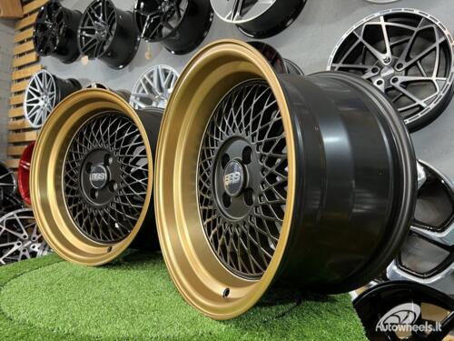 Ratlankis BBS ST1 style R16x8 4X100 ET 25 73.1 XF098 Black Mattwith bronze lip