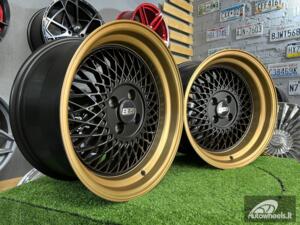 Ratlankis BBS ST1 style R16x8 4X100 ET 25 73.1 XF098 Black Mattwith bronze lip