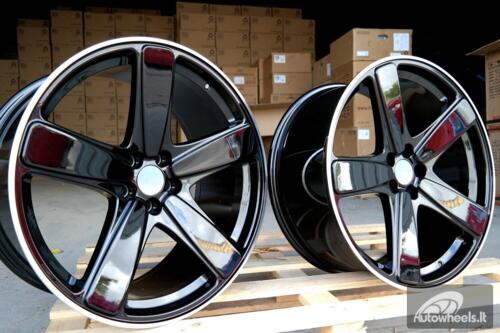 Ratlankis Porsche Macan / Gaban, R21x9 5X112 ET 26 66.5 Black with diamond cut lip