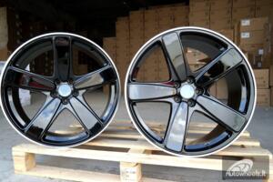 Ratlankis Porsche Macan / Gaban, R21x9 5X112 ET 26 66.5 Black with diamond cut lip