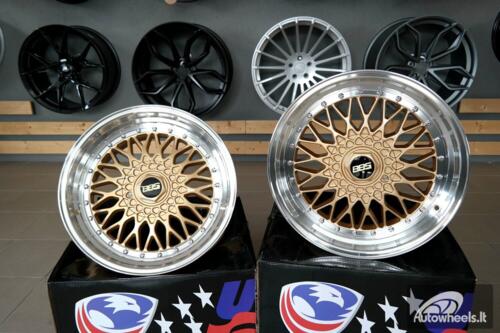 Ratlankis BBS RS style 18x8 5x112/5x120 ET20 74.1 Gold with diamond cut lip