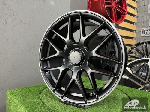 Ratlankis Mercedes Cross Spoke 19x8.5 5x112 ET43 66.6 Black half matt with diamond cut lip