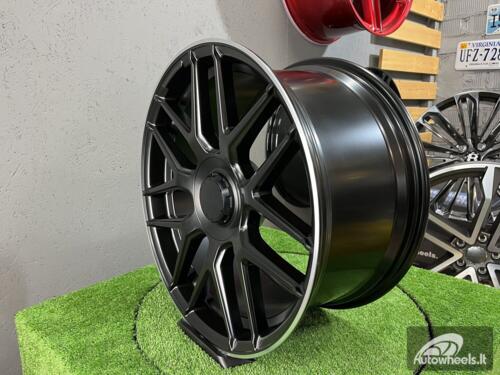 Ratlankis Mercedes Cross Spoke 19x8.5 5x112 ET43 66.6 Black half matt with diamond cut lip