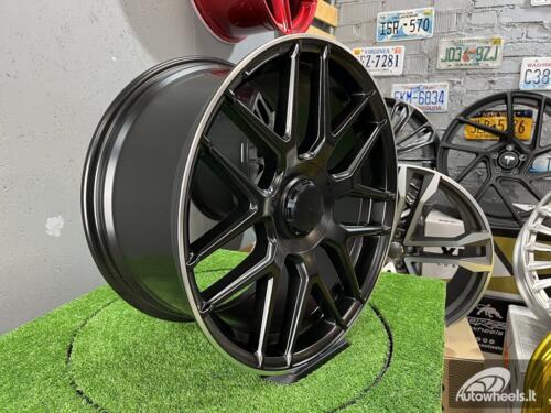 Ratlankis Mercedes Cross Spoke 19x8.5 5x112 ET43 66.6 Black half matt with diamond cut lip