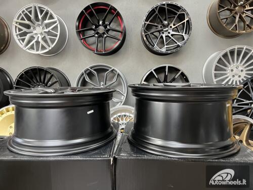 Ratlankis R19x8.5  5X112  ET  36  66.6  B1258  Black Half Matt+Polished Lip (BLHMPL)  For MER  (Z3)  (Rear+Front)
