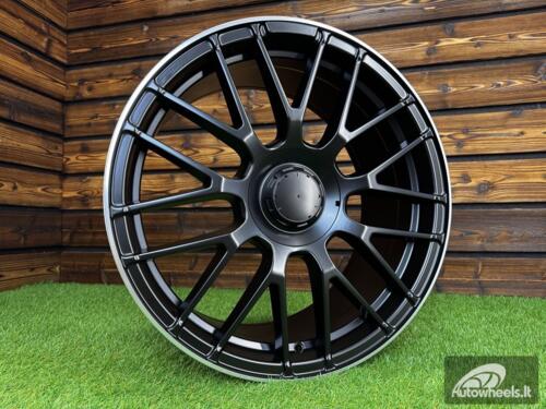 Ratlankis R19x7.5  5X112  ET  40  66.6  B1268  Black Half Matt+Polished Lip (BLHMPL)  For MER  (Z2)  (Rear+Front)