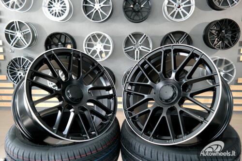 Ratlankis R19x7.5  5X112  ET  40  66.6  B1268  Black Half Matt+Polished Lip (BLHMPL)  For MER  (Z2)  (Rear+Front)