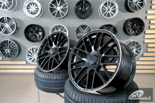 Ratlankis R19x9  5X112  ET  52  66.6  B1268  Black Half Matt+Polished Lip (BLHMPL)  For MER  (Z3)  (Rear+Front)