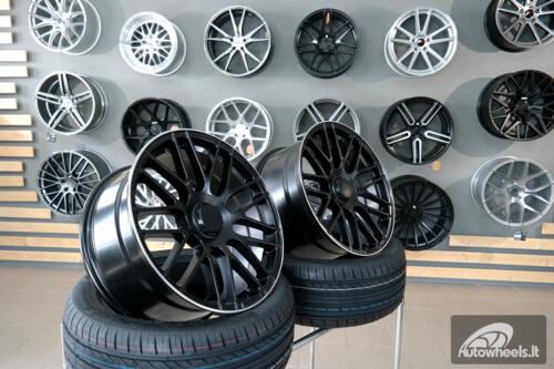 Ratlankis R19x9  5X112  ET  52  66.6  B1268  Black Half Matt+Polished Lip (BLHMPL)  For MER  (Z3)  (Rear+Front)