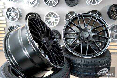 Ratlankis R19x9  5X112  ET  52  66.6  B1268  Black Half Matt+Polished Lip (BLHMPL)  For MER  (Z3)  (Rear+Front)