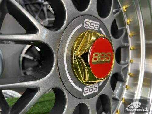 Ratlankis Laredo BBS LM style 15X8J 4X100/5X100 ET15 73.1 Grey with Diamond cut lip and golden rivets ( BMW E30, VW Golf/Jetta, AUDI 80/Coupe/A3, Mazda MX )