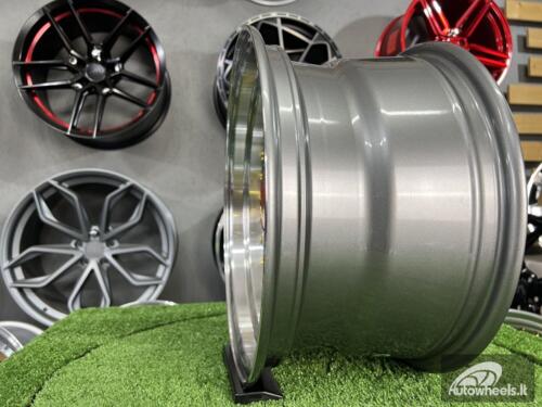 Ratlankis Laredo BBS LM style 15X8J 4X100/5X100 ET15 73.1 Grey with Diamond cut lip and golden rivets ( BMW E30, VW Golf/Jetta, AUDI 80/Coupe/A3, Mazda MX )