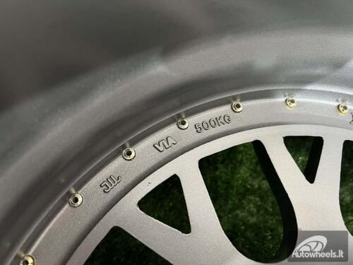 Ratlankis Laredo BBS LM style 15X8J 4X100/5X100 ET15 73.1 Grey with Diamond cut lip and golden rivets ( BMW E30, VW Golf/Jetta, AUDI 80/Coupe/A3, Mazda MX )