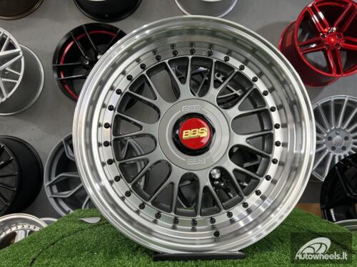 Ratlankis Laredo BBS LM style 15X8J 4X100/4X114.3 ET15 73.1 Grey with Diamond cut lip and black rivets ( BMW E30, VW Golf/Jetta, AUDI 80/Coupe/A3, Mazda MX )