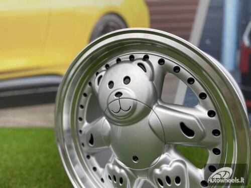 Ratlankis Ronal Teddy Bear style 15X7J 4X100 ET30 73.1 Silver with Diamond cut lip ( VW Golf/Jetta, BMW E30, JDM cars)