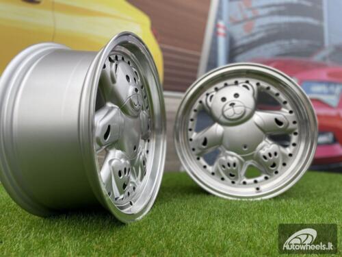 Ratlankis Ronal Teddy Bear style 15X7J 4X100 ET30 73.1 Silver with Diamond cut lip ( VW Golf/Jetta, BMW E30, JDM cars)