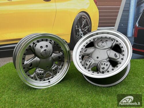 Ratlankis Ronal Teddy Bear style for VW Golf Jetta 15X7J 4X100 ET30 73.1 Grey with Diamond cut lip ( VW Golf/Jetta, BMW E30, JDM cars)