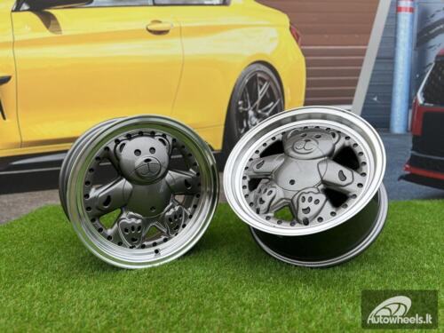 Ratlankis Ronal Teddy Bear style for VW Golf Jetta 15X7J 4X100 ET30 73.1 Grey with Diamond cut lip ( VW Golf/Jetta, BMW E30, JDM cars)