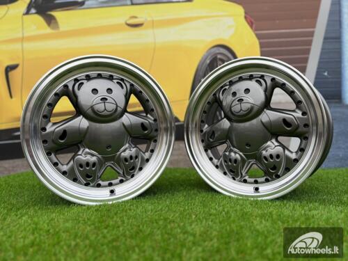 Ratlankis Ronal Teddy Bear style for VW Golf Jetta 15X7J 4X100 ET30 73.1 Grey with Diamond cut lip ( VW Golf/Jetta, BMW E30, JDM cars)